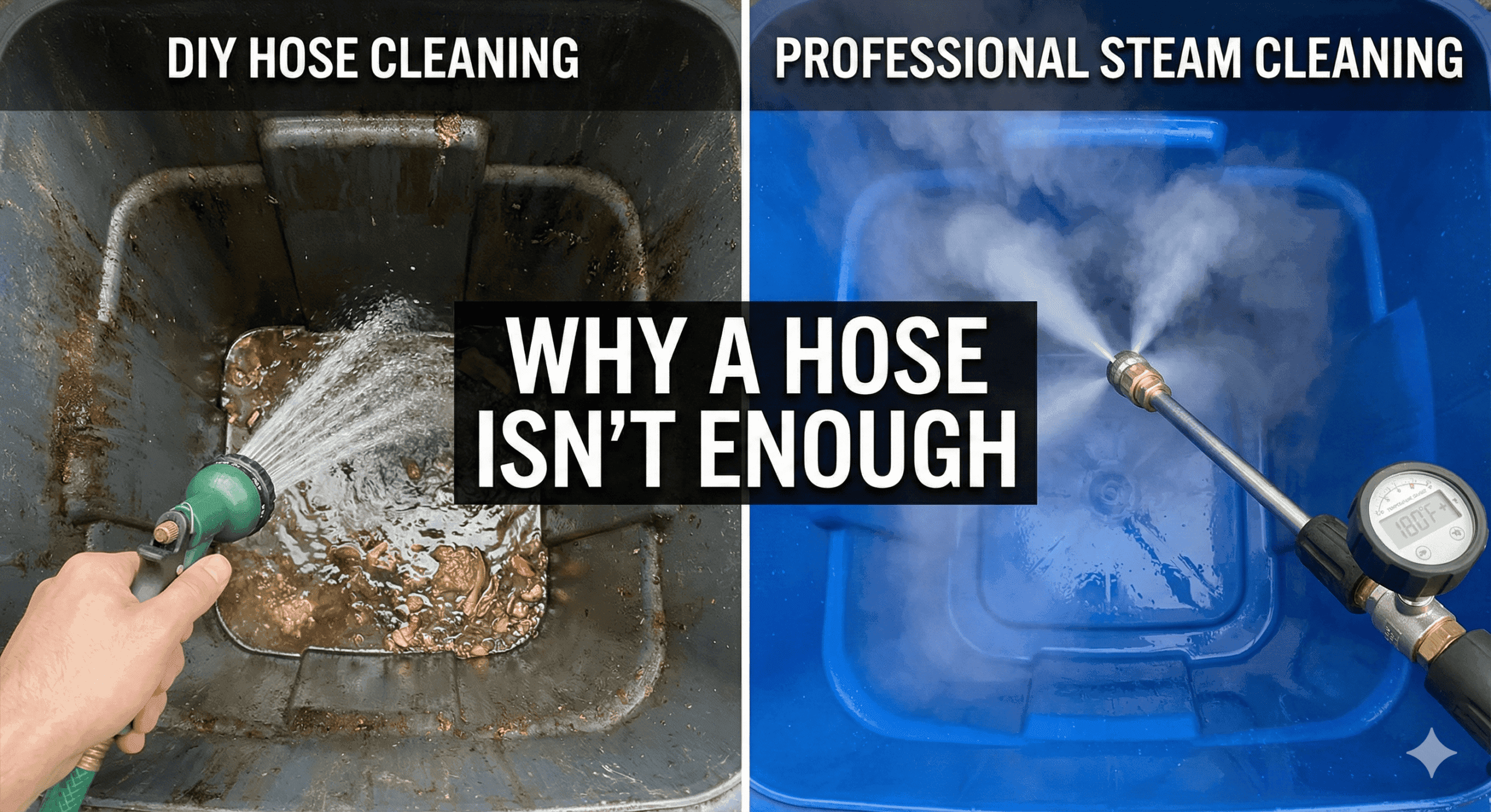 Trash Can Cleaning: Why Your Bins Need More Than a Hose and Some Soap
