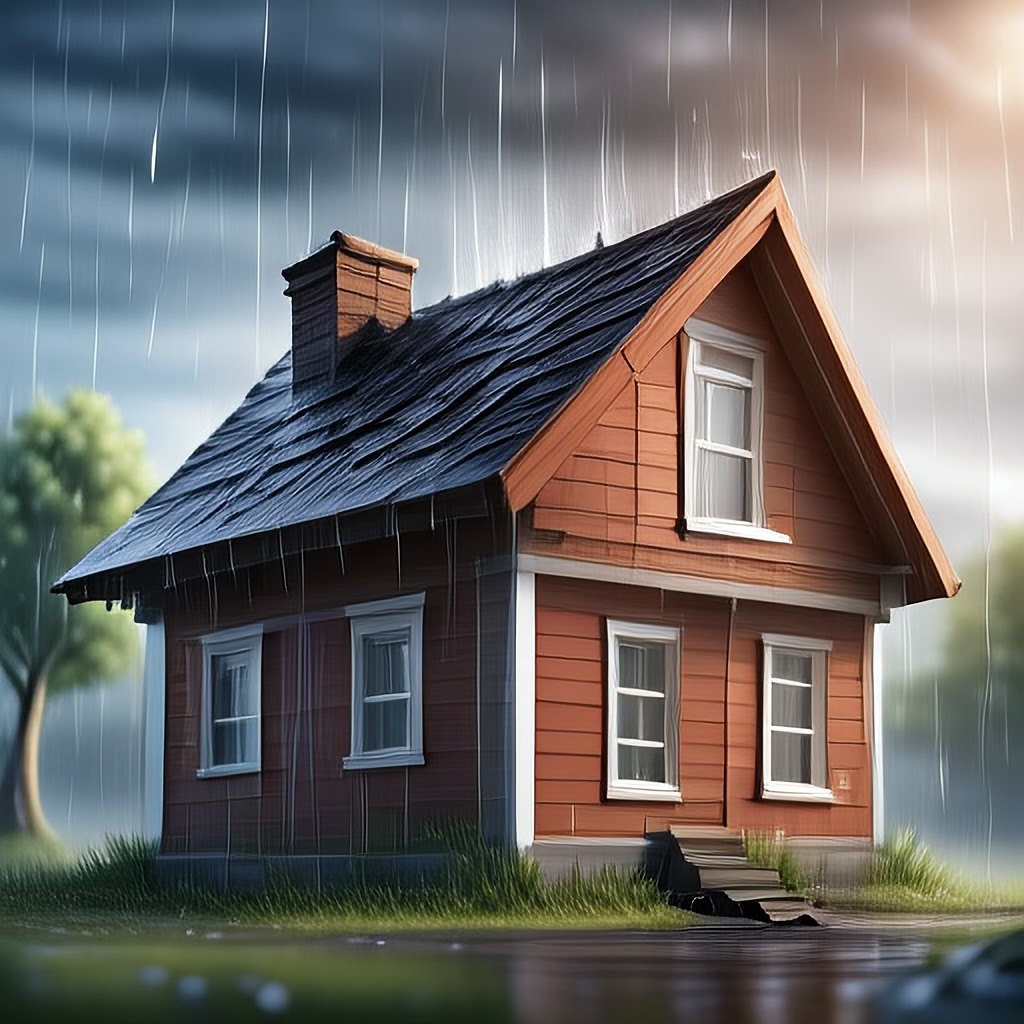 Roof fascia board damage from overflowing gutters without protection